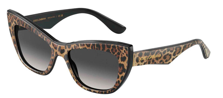 Dolce & Gabbana DG 4417 31638G Cat-Eye Plastic Black Sunglasses with Grey Gradient Lens