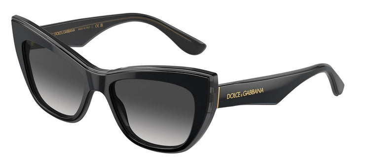 Dolce & Gabbana DG 4417 32468G Cat-Eye Plastic Grey Sunglasses with Grey Gradient Lens
