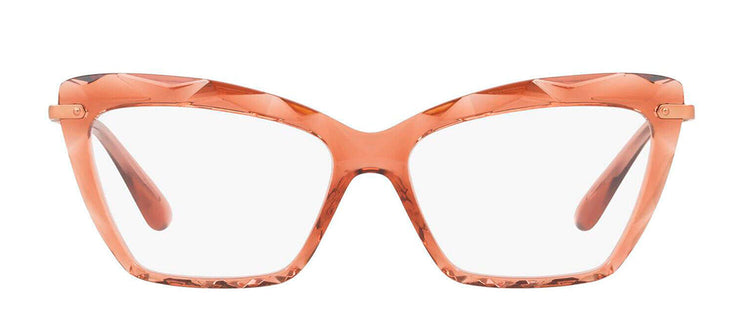 Dolce & Gabbana DG 5025 3148 Cat-Eye Plastic Pink Eyeglasses with Logo Stamped Demo Lens