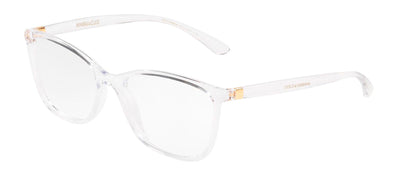 Dolce & Gabbana DG 5026 3133 Rectangle Plastic Clear Eyeglasses with Logo Stamped Demo Lens