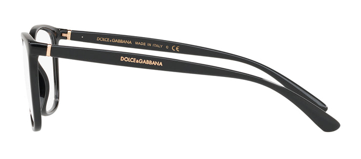 Dolce & Gabbana DG 5026 501 Rectangle Plastic Black Eyeglasses with Logo Stamped Demo Lens