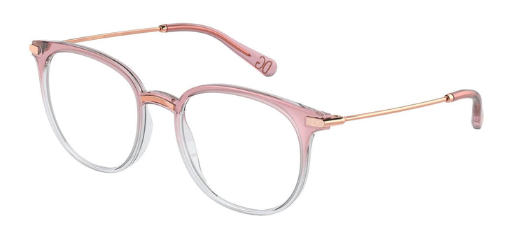 Dolce & Gabbana DG 5071 3303 Phantos Plastic Pink Eyeglasses with Logo Stamped Demo Lens