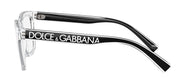Dolce & Gabbana DG 5101 3133 Square Plastic Clear Eyeglasses with Logo Stamped Demo Lenses