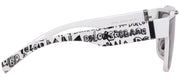 Dolce & Gabbana DG 6125 33126V Flat-Top Plastic White Sunglasses with Silver Mirror Lens