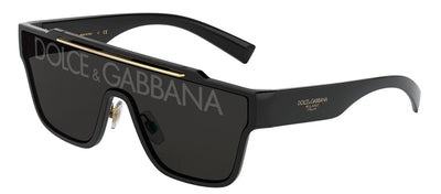 Dolce & Gabbana DG 6125 501/M Shield Plastic Black Sunglasses with Grey Lens