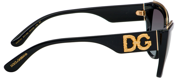 Dolce & Gabbana DG 6144 501/8G Cat-Eye Plastic Black Sunglasses with Grey Gradient Lens