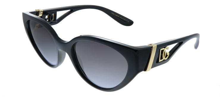 Dolce & Gabbana DG 6146 501/8G Cat-Eye Plastic Black Sunglasses with Grey Gradient Lens