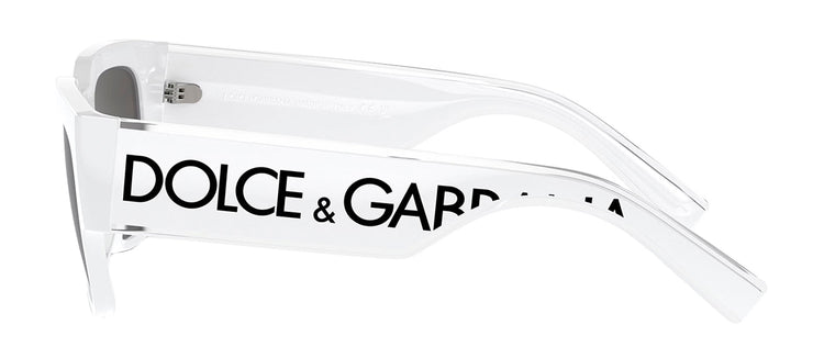 Dolce & Gabbana DG 6184 331287 Square Plastic White Sunglasses with Grey Lens