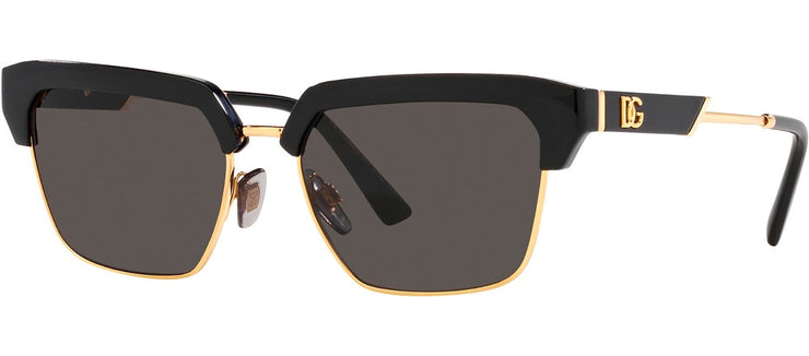 Dolce & Gabbana DG 6185 501/87 Square Metal Black Sunglasses with Grey Lens