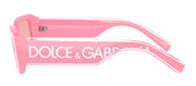 Dolce & Gabbana DG 6187 3262/5 Rectangle Plastic Pink Sunglasses with Pink Mirror Lens