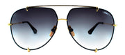 Dita TALON DT 23007-A-BLK-GLD-62-Z Aviator Metal Black Sunglasses with Grey Gradient Lens