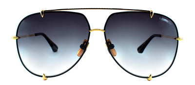 Dita TALON DT 23007-A-BLK-GLD-62-Z Aviator Metal Black Sunglasses with Grey Gradient Lens