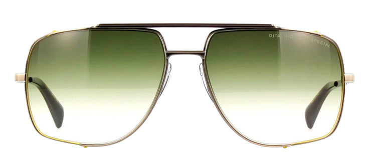 Dita MIDNIGHT SPECIAL DT DRX-2010A-60-Z Aviator Metal Silver Sunglasses with Green Gradient Lens