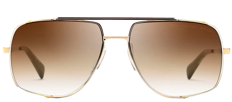 Dita MIDNIGHT SPECIAL DT DRX-2010D-60-Z Aviator Metal Gold Sunglasses with Brown Gradient Lens