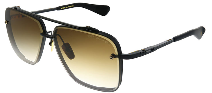 Dita Match-Six DT DTS121-62-03 Aviator Metal Black Sunglasses with Brown Lens