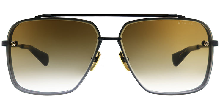 Dita Match-Six DT DTS121-62-03 Aviator Metal Black Sunglasses with Brown Lens