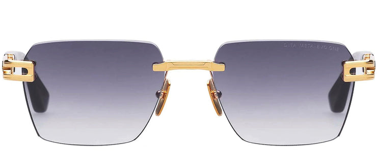 Dita META-EVO ONE DT DTS147 A-01 Rimless Metal Gold Sunglasses with Grey Gradient Lens