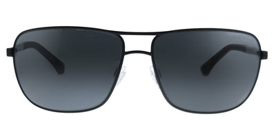 Emporio Armani EA 2033 309487 Rectangle Metal Black Sunglasses with Grey Lens