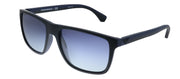 Emporio Armani EA 4033 58644L Square Plastic Black Sunglasses with Blue Gradient Lens