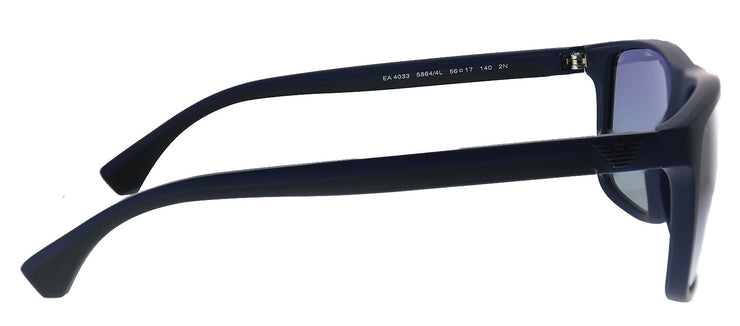 Emporio Armani EA 4033 58644L Square Plastic Black Sunglasses with Blue Gradient Lens