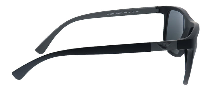 Emporio Armani EA 4079 5042 Square Plastic Black Sunglasses with Grey Lens