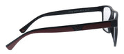 Emporio Armani EA 4115 50421W Rectangle Plastic Black Sunglasses with Clear Clip On Lens