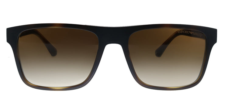 Emporio Armani EA 4115 50891W Rectangle Plastic Havana Sunglasses with Clear Clip On Lens
