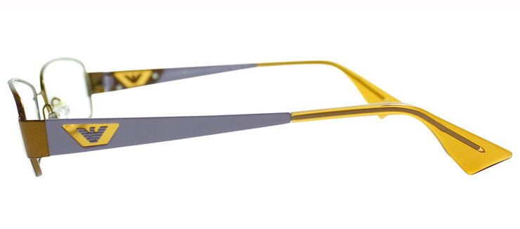 Emporio Armani EA 9669 UTR Rectangle Metal Brown Eyeglasses with Demo Lens