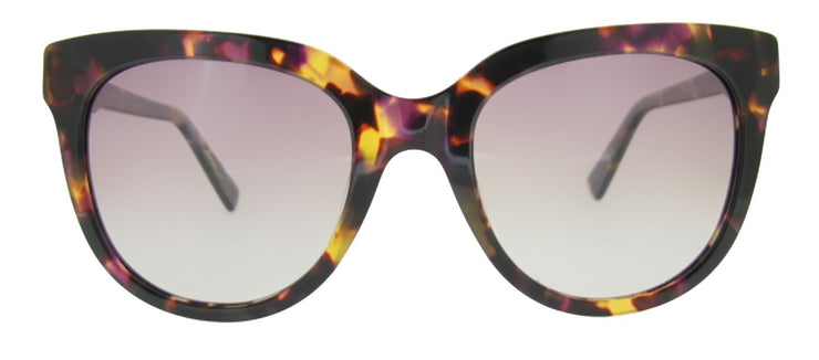Ellen Degeneres ED BAYSHORE TPUR Rectangle Plastic Tortoise Sunglasses with Purple Gradient Lens