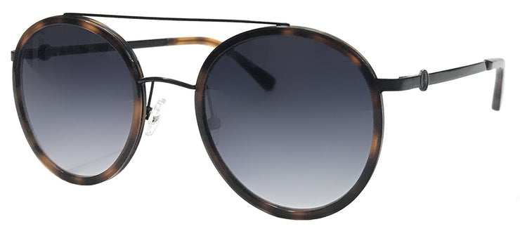 Ellen Degeneres ED S37 TORT Round Metal Tortoise Sunglasses with Blue Gradient Lens