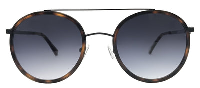Ellen Degeneres ED S37 TORT Round Metal Tortoise Sunglasses with Blue Gradient Lens