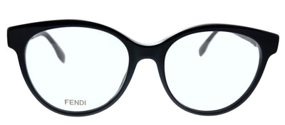 Fendi FF 0275 807 Round Plastic Black Eyeglasses with Demo Lens