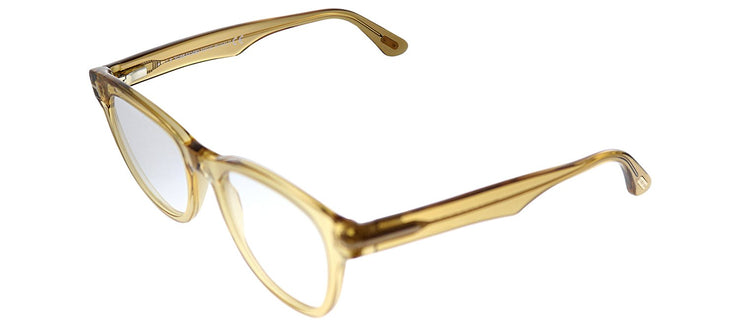 Tom Ford FT 5560B 045 Square Plastic Brown Eyeglasses with Light Brown Plastic Frame And Temple