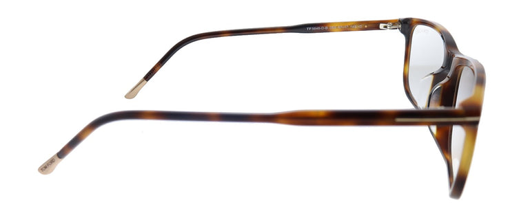Tom Ford FT 5646-D-B 053 Square Plastic Shiny Havana Eyeglasses with Blue Block Lens