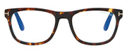 Tom Ford FT 5662-B 052 Square Plastic Tortoise Eyeglasses with Clear Lens