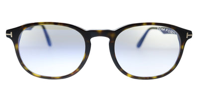 Tom Ford FT 5680-B 052 Round Plastic Dark Havana Eyeglasses with Demo Lens