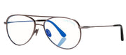 Tom Ford FT 5693-B 008 Aviator Metal Gunmetal Eyeglasses with Logo Stamped Demo Lenses Lens