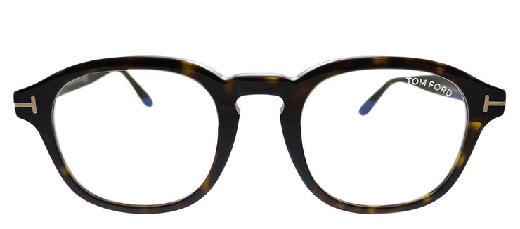 Tom Ford FT 5698-FB 052 Havana Square Plastic Eyeglasses with Demo Lens