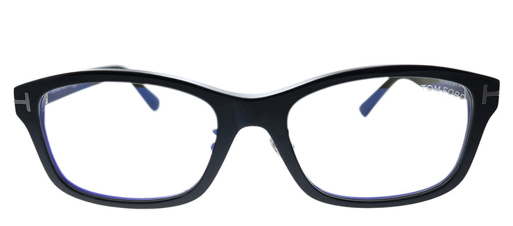 Tom Ford FT 5724-DBN 001 Black Rectangle Plastic Eyeglasses with Demo Lens