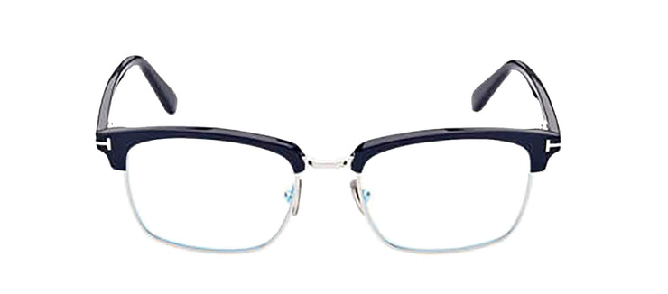 Tom Ford FT 5801-B 090 Square Metal Blue Eyeglasses with Clear Lens