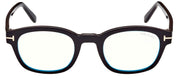 Tom Ford FT 5808-B 001 Square Plastic Black Eyeglasses with Clear Lens