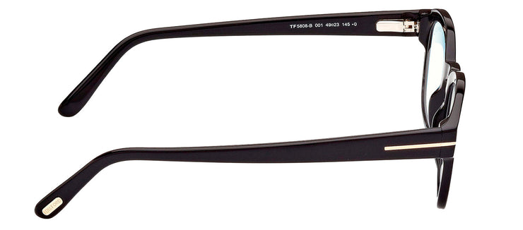 Tom Ford FT 5808-B 001 Square Plastic Black Eyeglasses with Clear Lens