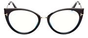 Tom Ford FT 5815-B 001 Cat-Eye Plastic Black Eyeglasses with Clear Lens