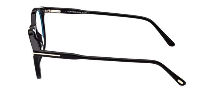 Tom Ford FT 5823-H-B 001 Round Plastic Black Eyeglasses with Clear Lens