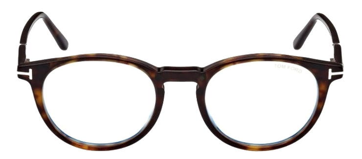 Tom Ford FT 5823-H-B 052 Round Plastic Havana Eyeglasses with Clear Lens