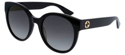 Gucci GG 0035SN 001 Round Acetate Black Sunglasses with Grey Lens