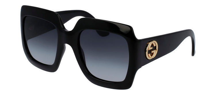 Gucci GG 0053SN 001 Square Acetate Black Sunglasses with Grey Lens