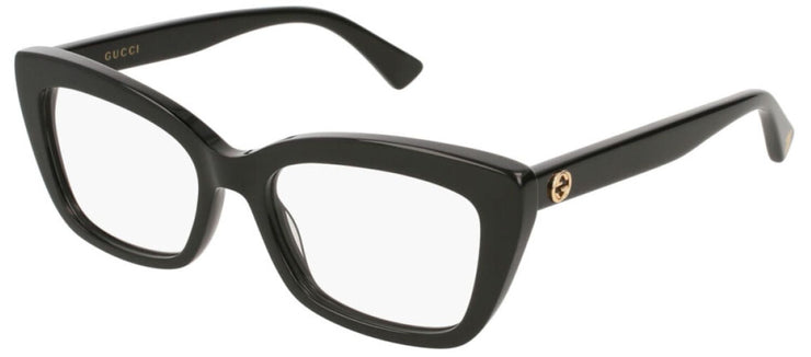 Gucci GG 0165ON 001 Cat-Eye Acetate Black Eyeglasses with Demo Lens