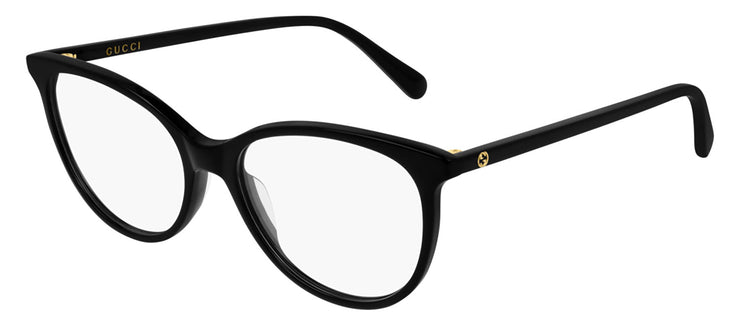 Gucci GG 0550O 005 Cat-Eye Acetate Black Eyeglasses with Demo Lens