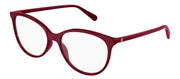 Gucci GG 0550O 011 Cat-Eye Plastic Burgundy Eyeglasses with Logo Stamped Demo Lenses
